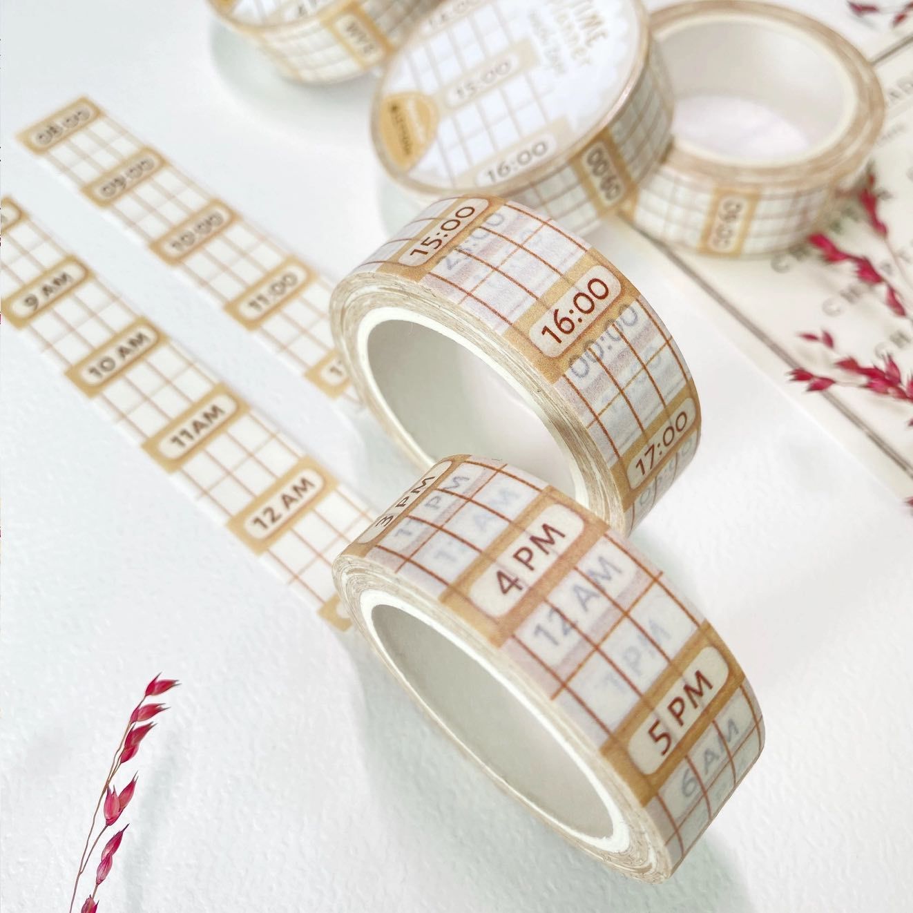 Washi tape Lettoon - Time Planner 15 mm