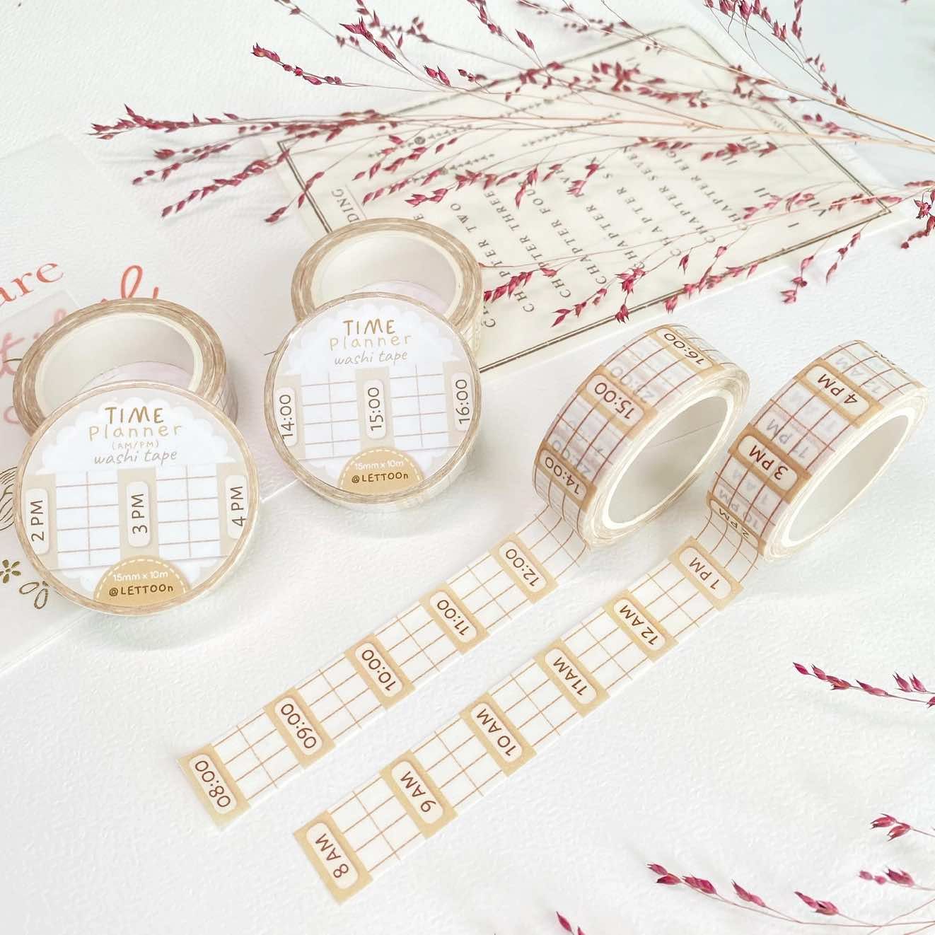 Washi tape Lettoon - Time Planner 15 mm
