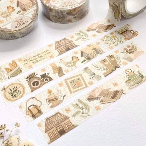 Washi tape Lettoon - Cottagecore Vibes 15 mm