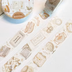 Washi tape Lettoon - Light Academia 15 mm