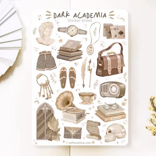 Stickers Lettoon - Dark Academia