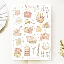 Stickers Lettoon - Knitting and Crochet