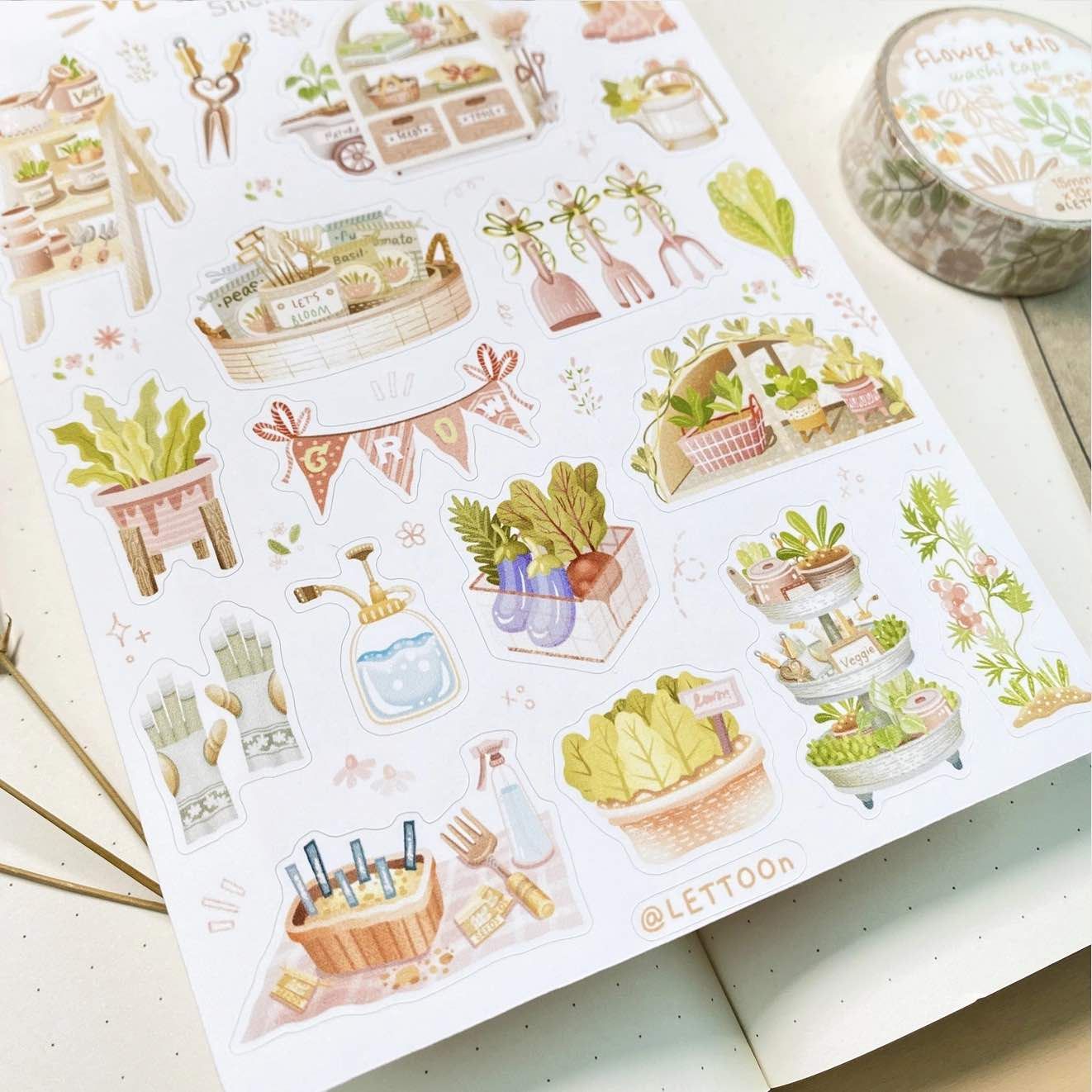 Stickers Lettoon - Veggie Garden