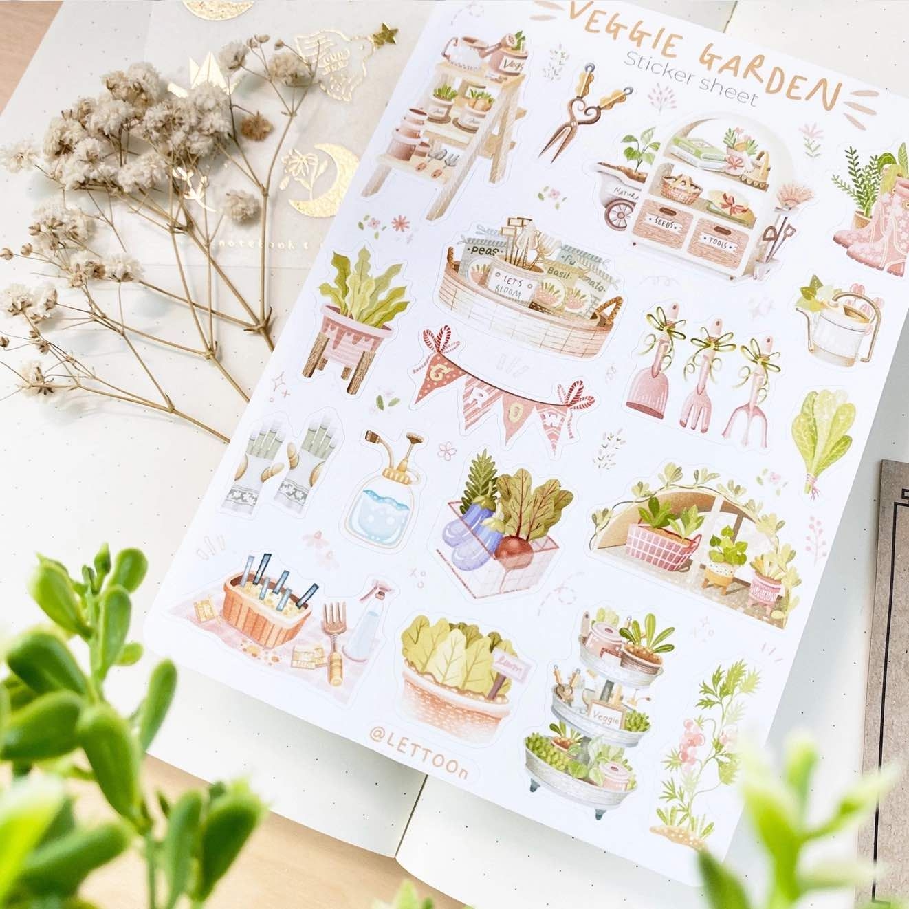 Stickers Lettoon - Veggie Garden