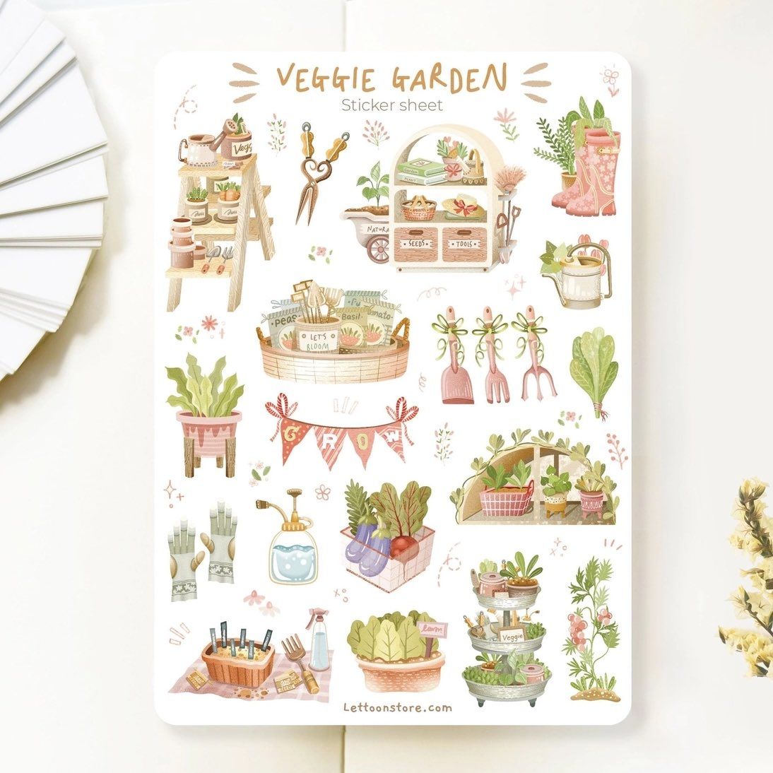 Stickers Lettoon - Veggie Garden