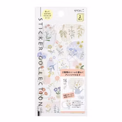 Midori Sticker Two Sheets Flower