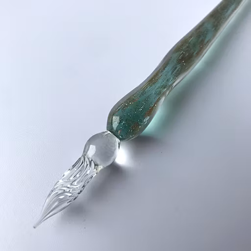 Glaspenna Glitter Grön