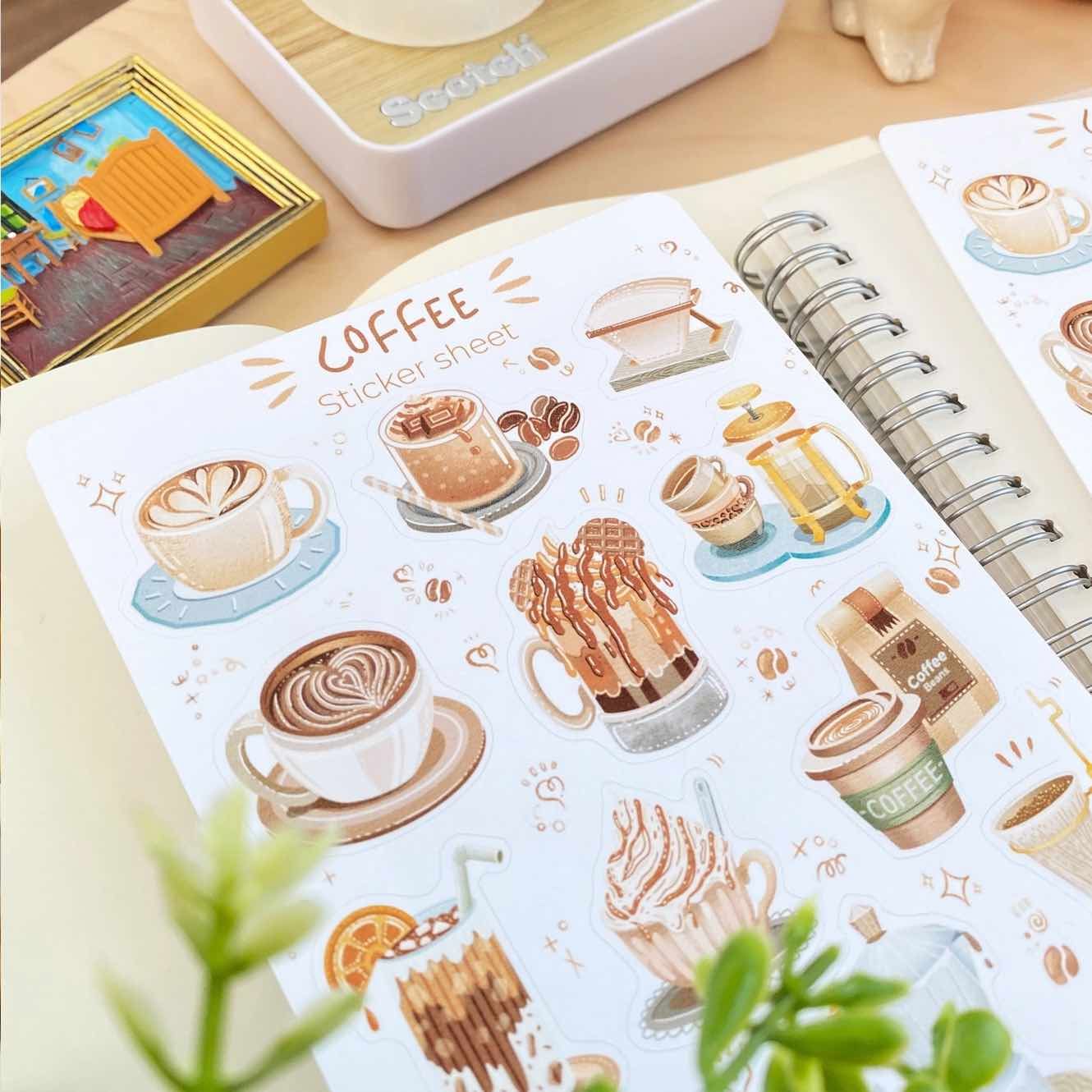 Stickers Lettoon - Coffee