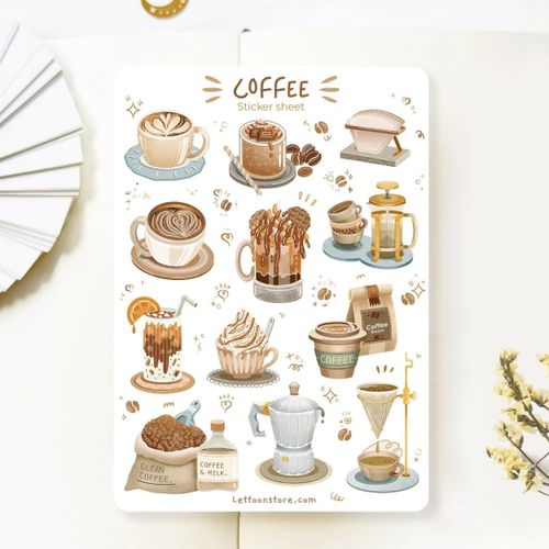Stickers Lettoon - Coffee