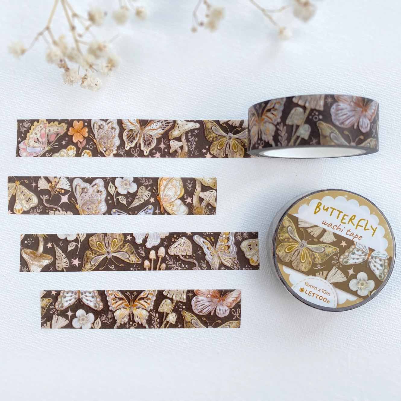 Washi tape Lettoon - Butterfly 15 mm