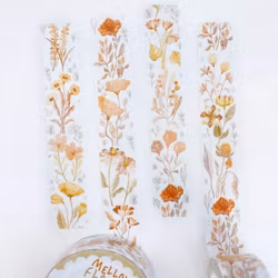 Washi tape Lettoon - Mellow Flower 15 mm