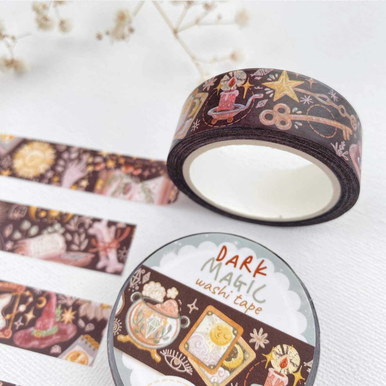 Washi tape Lettoon - Dark Magic 15 mm