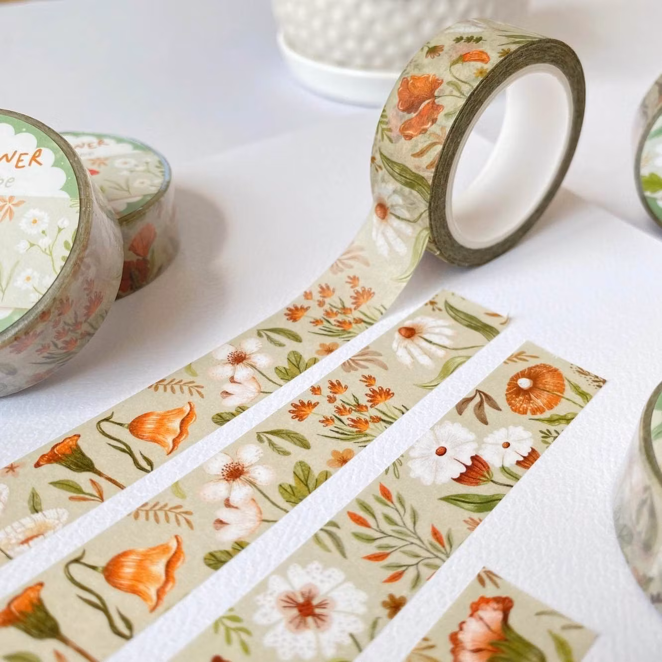 Washi tape Lettoon - Wild Flower 15 mm