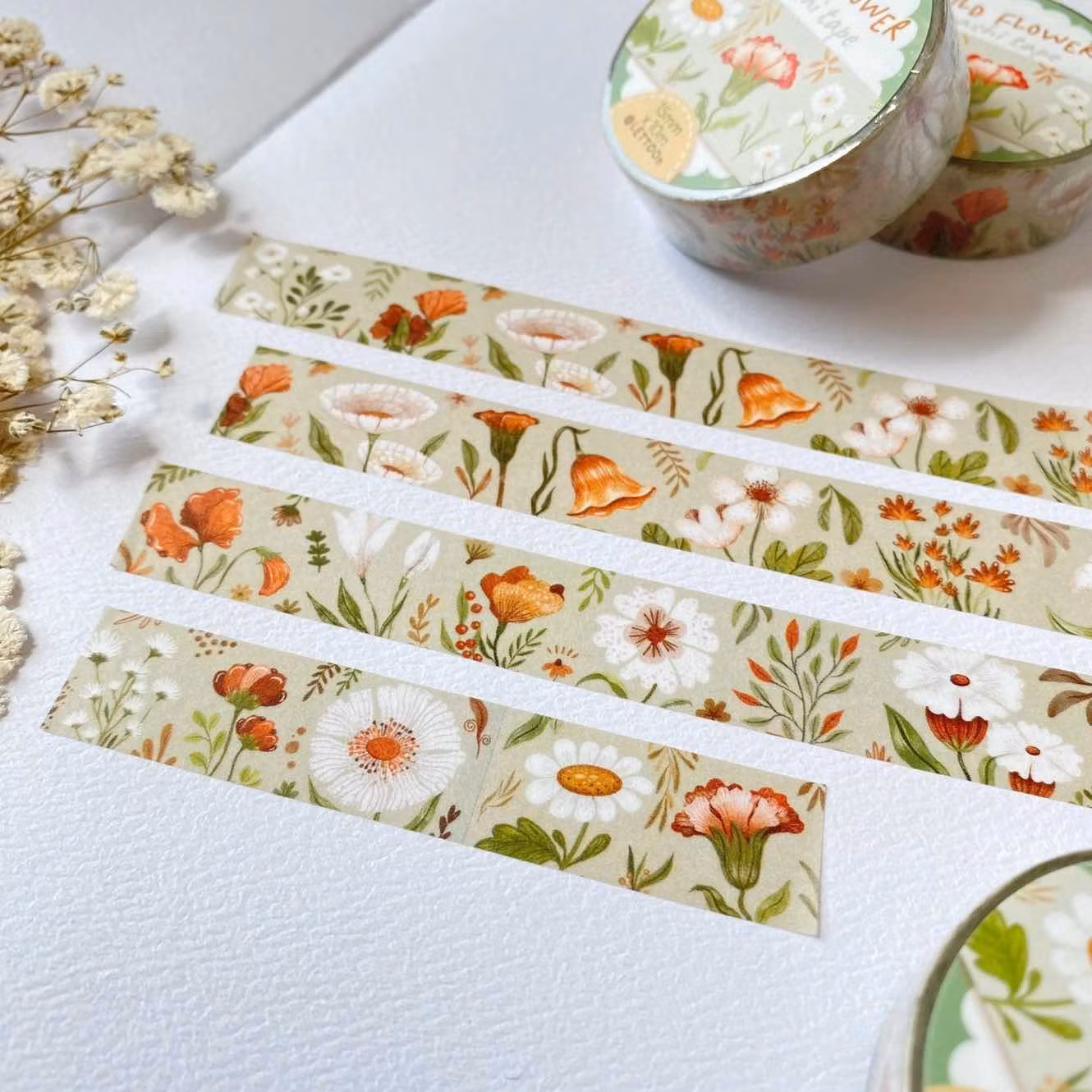 Washi tape Lettoon - Wild Flower 15 mm