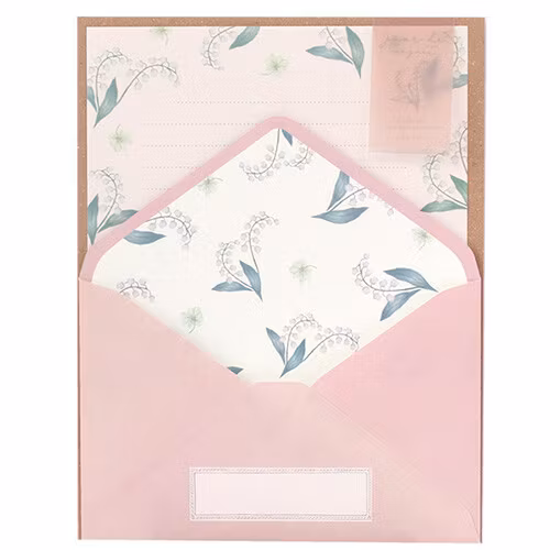 Brevpapper LabClip - Lily of the Valley Pink