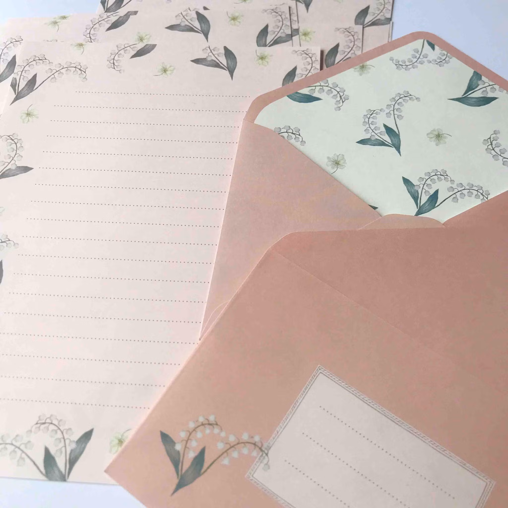 Letter Set LabClip - Lily of the Valley Pink