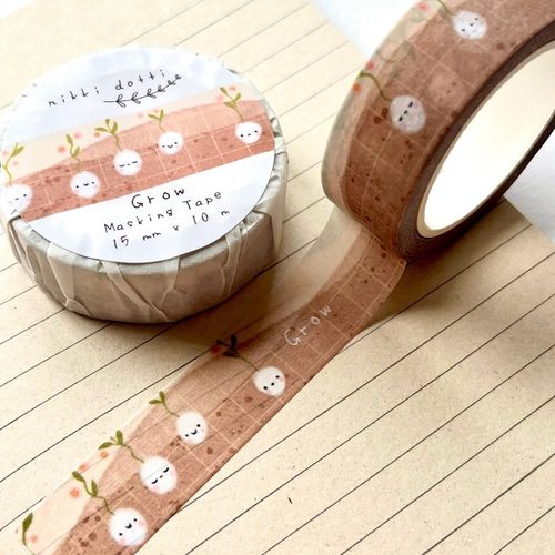 Washi tape Nikki Dotti - Grow 15 mm