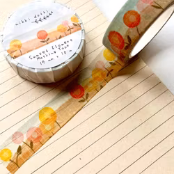 Washi tape Nikki Dotti - Sunset Flowers 15 mm