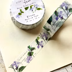 Washi tape Nikki Dotti x By Dew Stationery - Bloom 15 mm