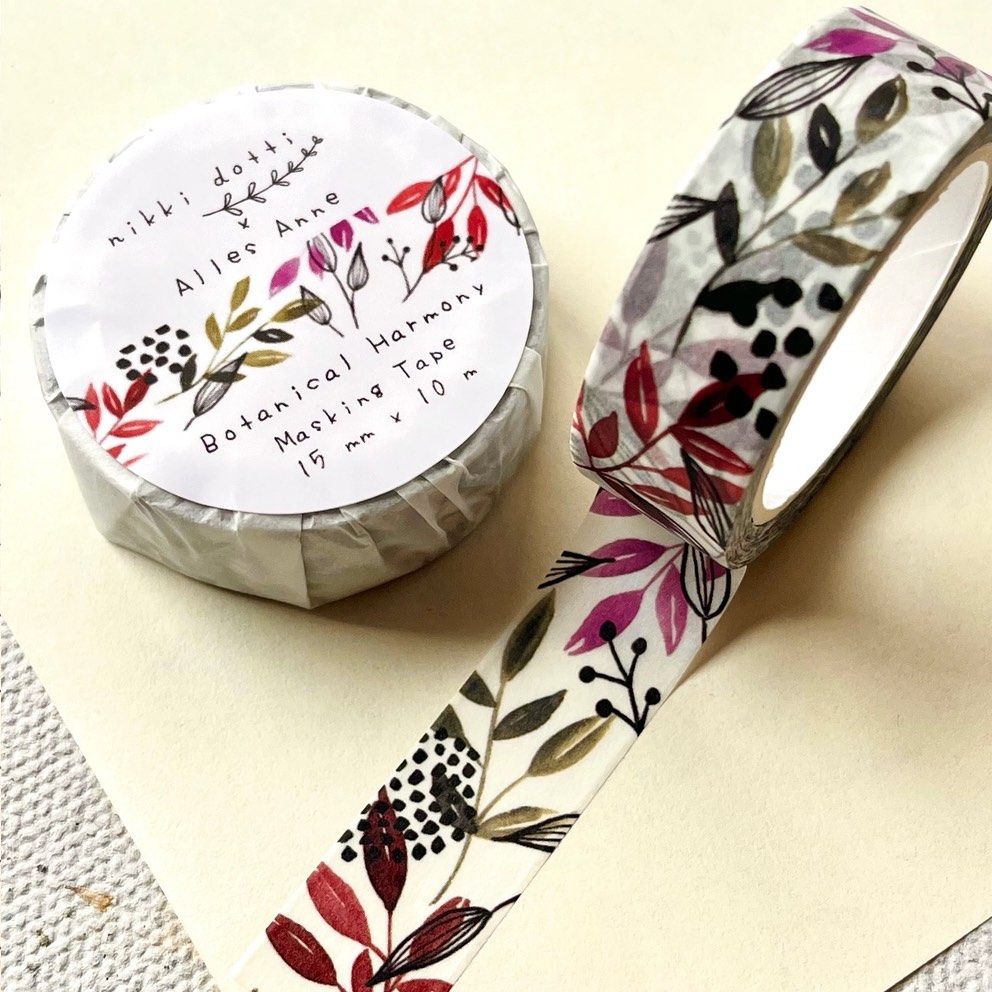 Washi tape Nikki Dotti x Alles Anne - Botanical Harmony 15 mm