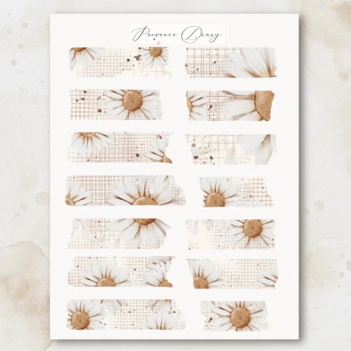 Chapteries Stickers - Daises Washi