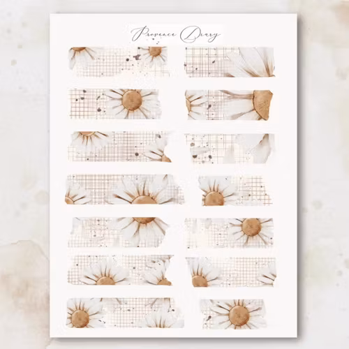 Chapteries Stickers - Daises Washi