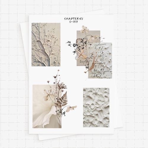 Chapteries Stickers - Paper and Flowers
