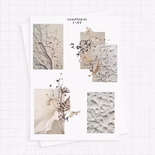 Chapteries Stickers - Paper and Flowers