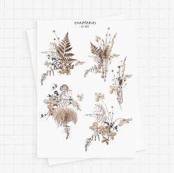 Chapteries Stickers - Dried Flowers