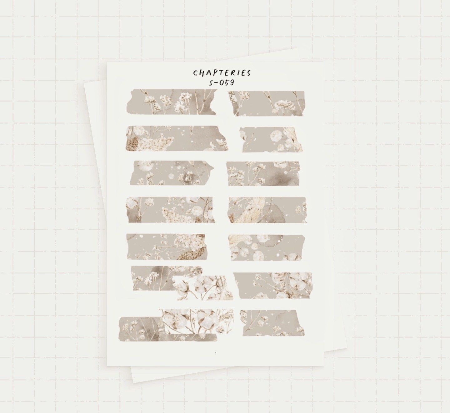 Chapteries Stickers - Cotton Flower Washi