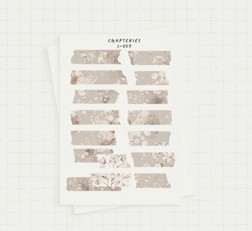 Chapteries Stickers - Cotton Flower Washi