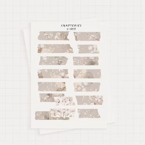 Chapteries Stickers - Cotton Flower Washi