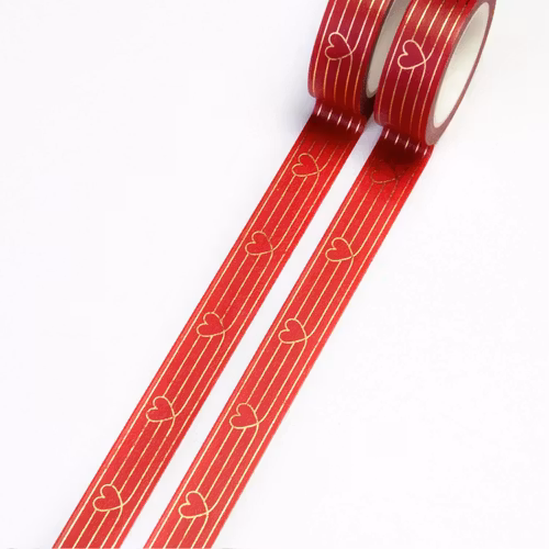 Washi Tape Willwa - Red Heart To Heart 15 mm