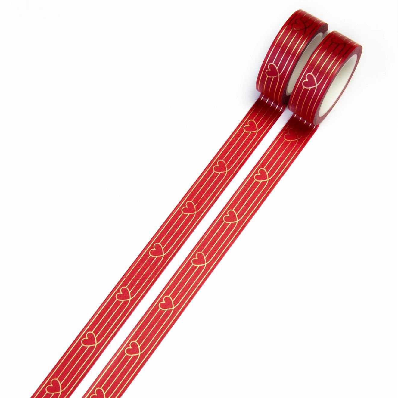 Washi Tape Willwa - Red Heart To Heart 15 mm