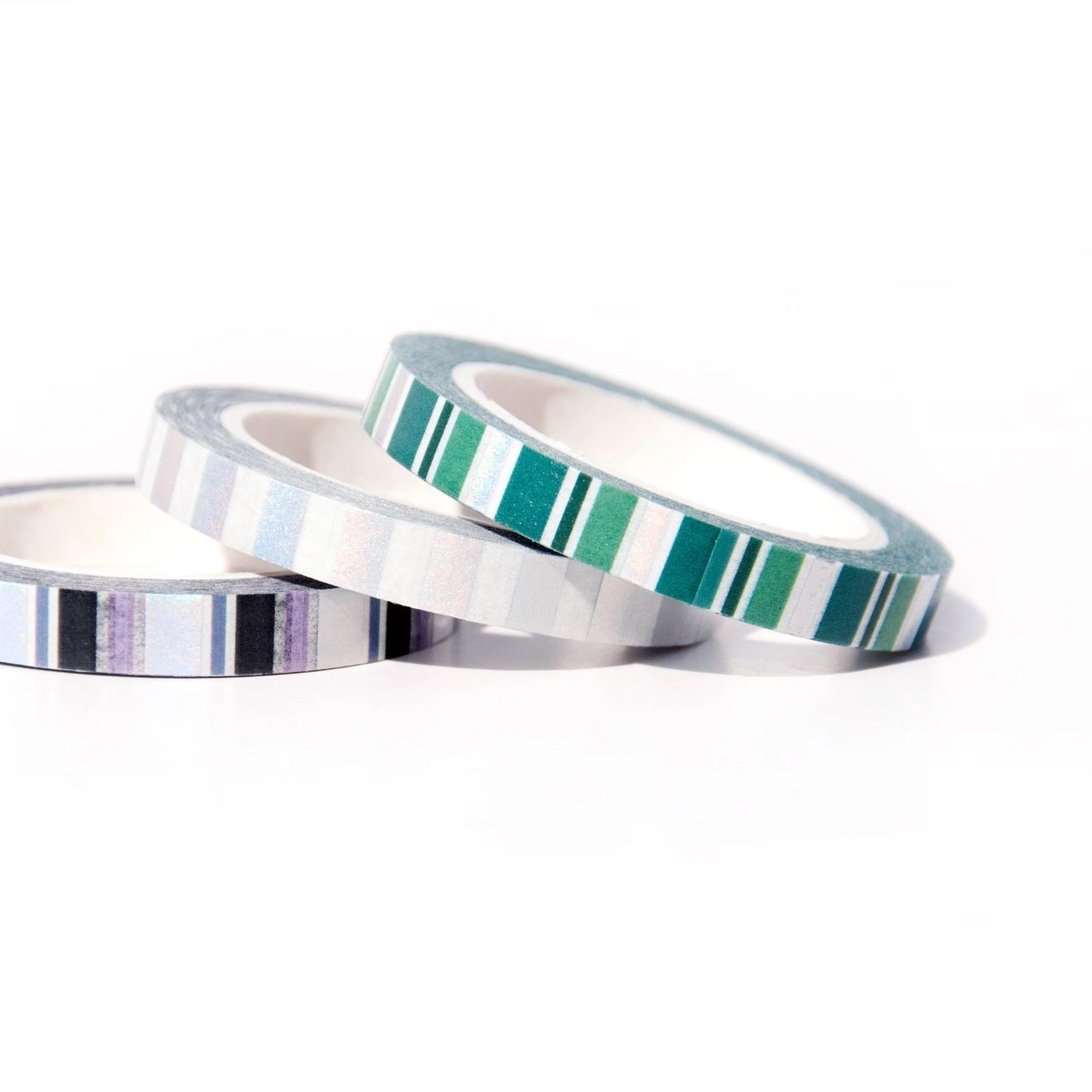 Washi Tape Willwa - Holo Stripes Slim set 6mm