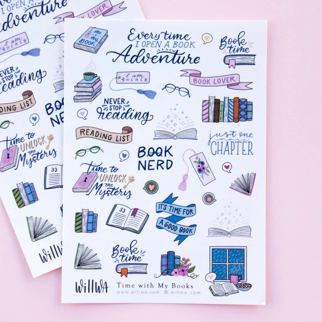Stickers Willwa - Time with My Books