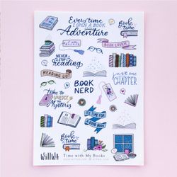 Stickers Willwa - Time with My Books