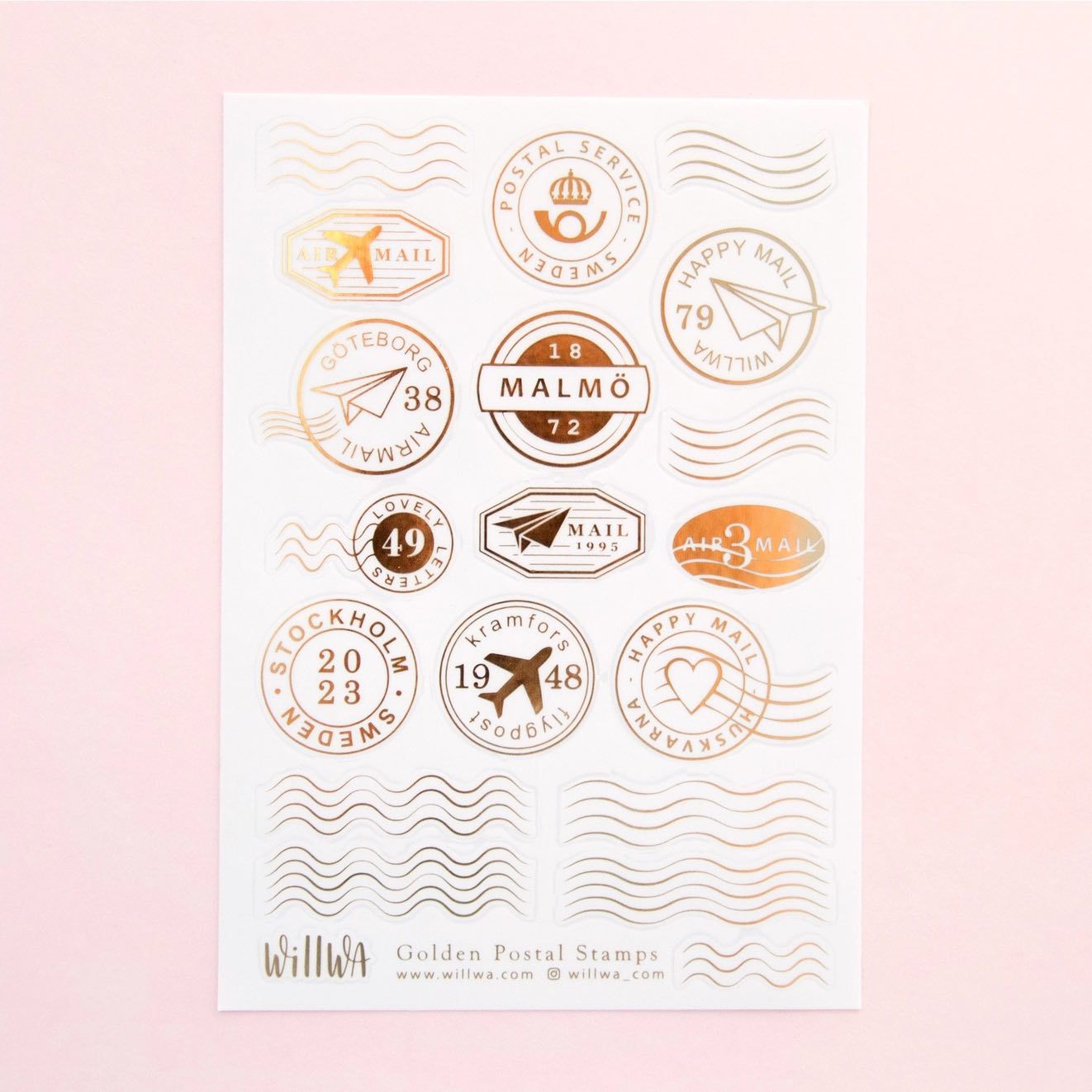 Stickers Willwa - Golden Postal Stamps