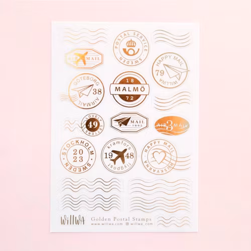 Stickers Willwa - Golden Postal Stamps