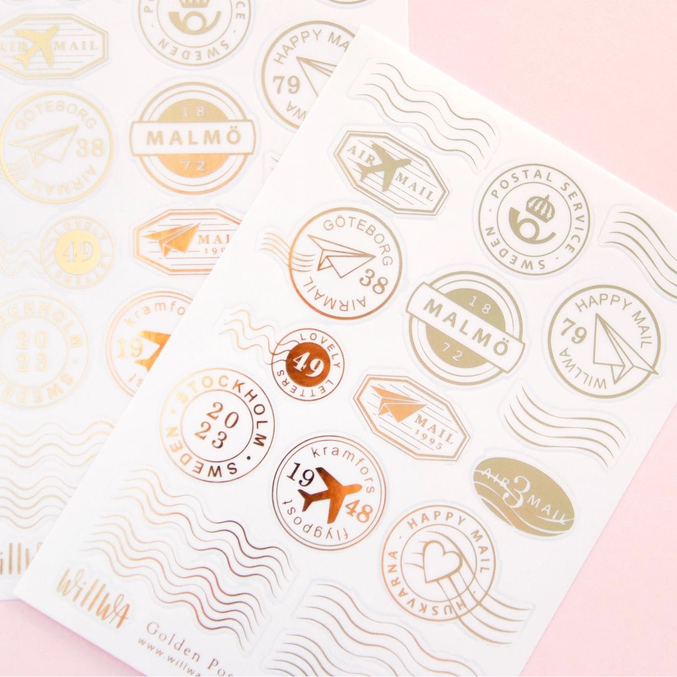 Stickers Willwa - Golden Postal Stamps