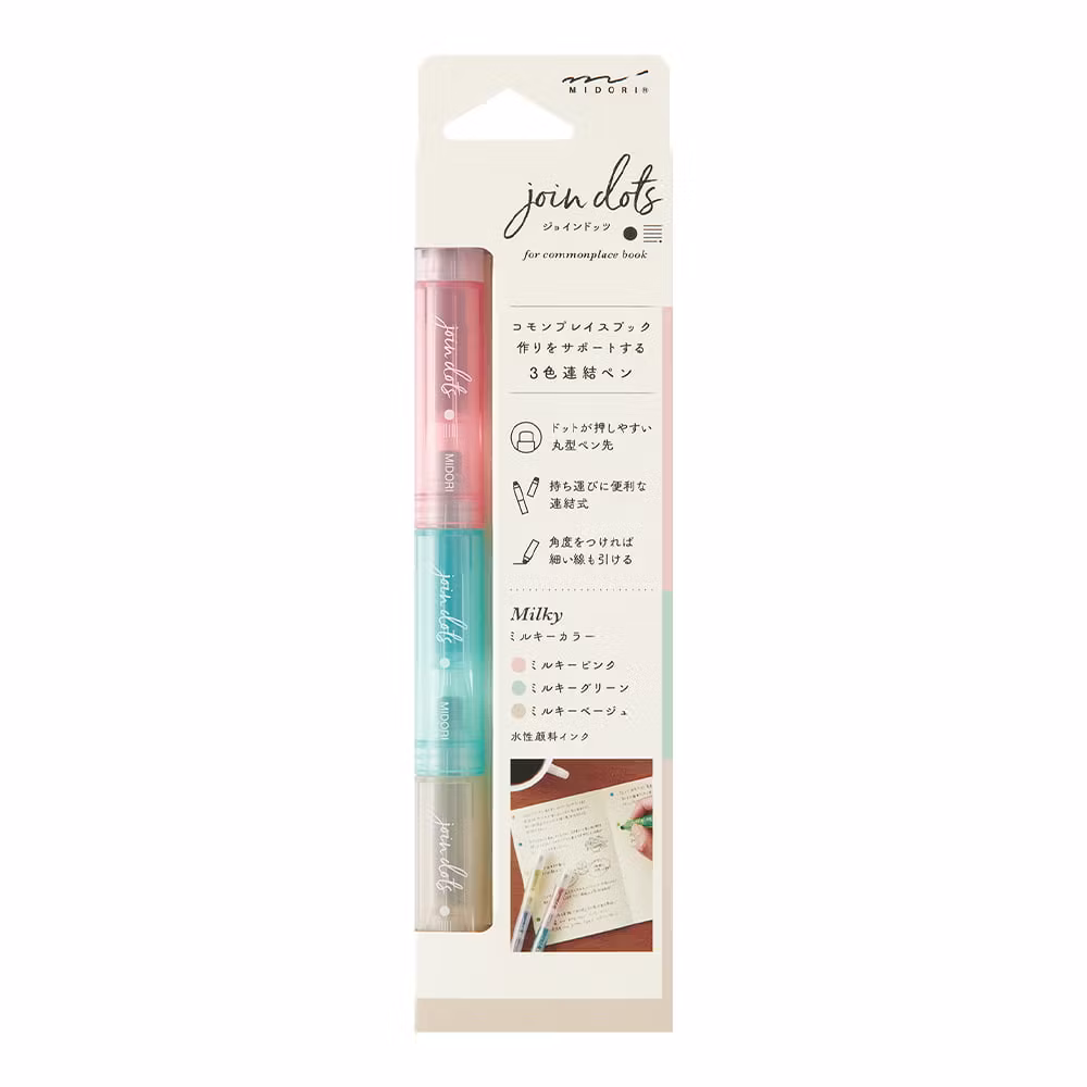 Midori Connecting Pen Join Dots - Milky