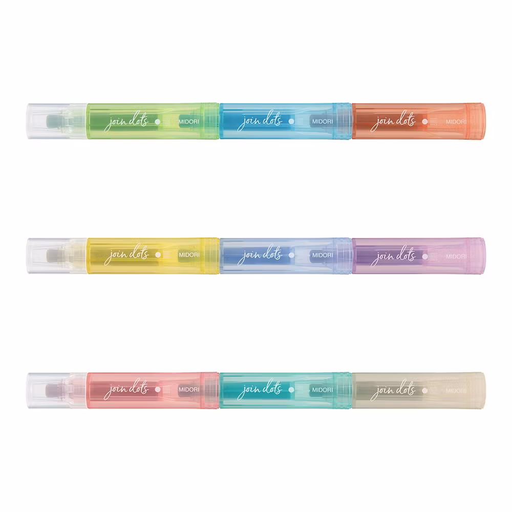 Midori Connecting Pen Join Dots 3-pack - Light Tone