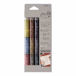 Midori Connecting Pen Join Dots 3-pack - Grayish Tone
