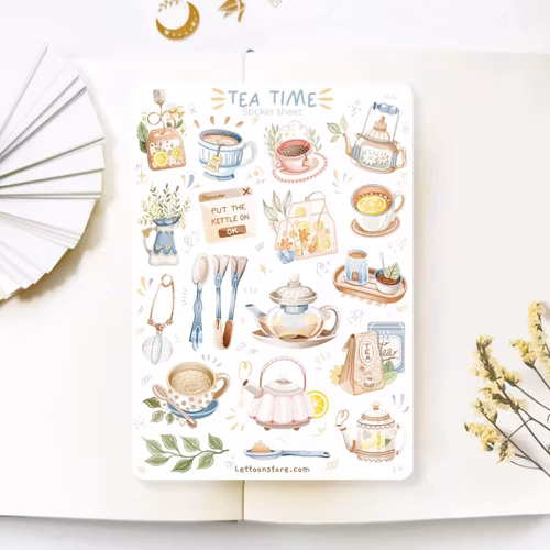 Stickers Lettoon - Tea Time