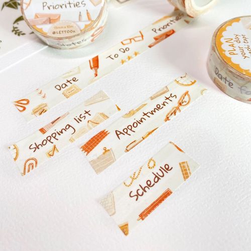 Washi tape Lettoon - Plan Your Day 15 mm