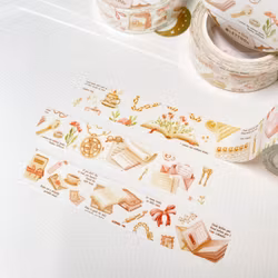 Washi tape Lettoon - Vintage Book 15 mm