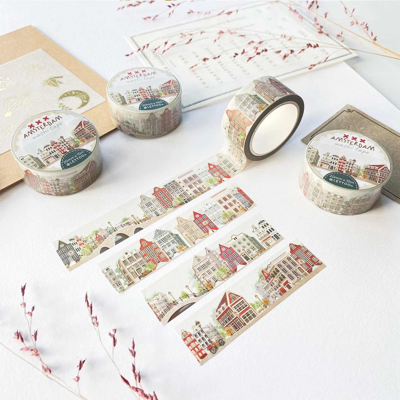 Washi tape Lettoon - Amsterdam 20 mm