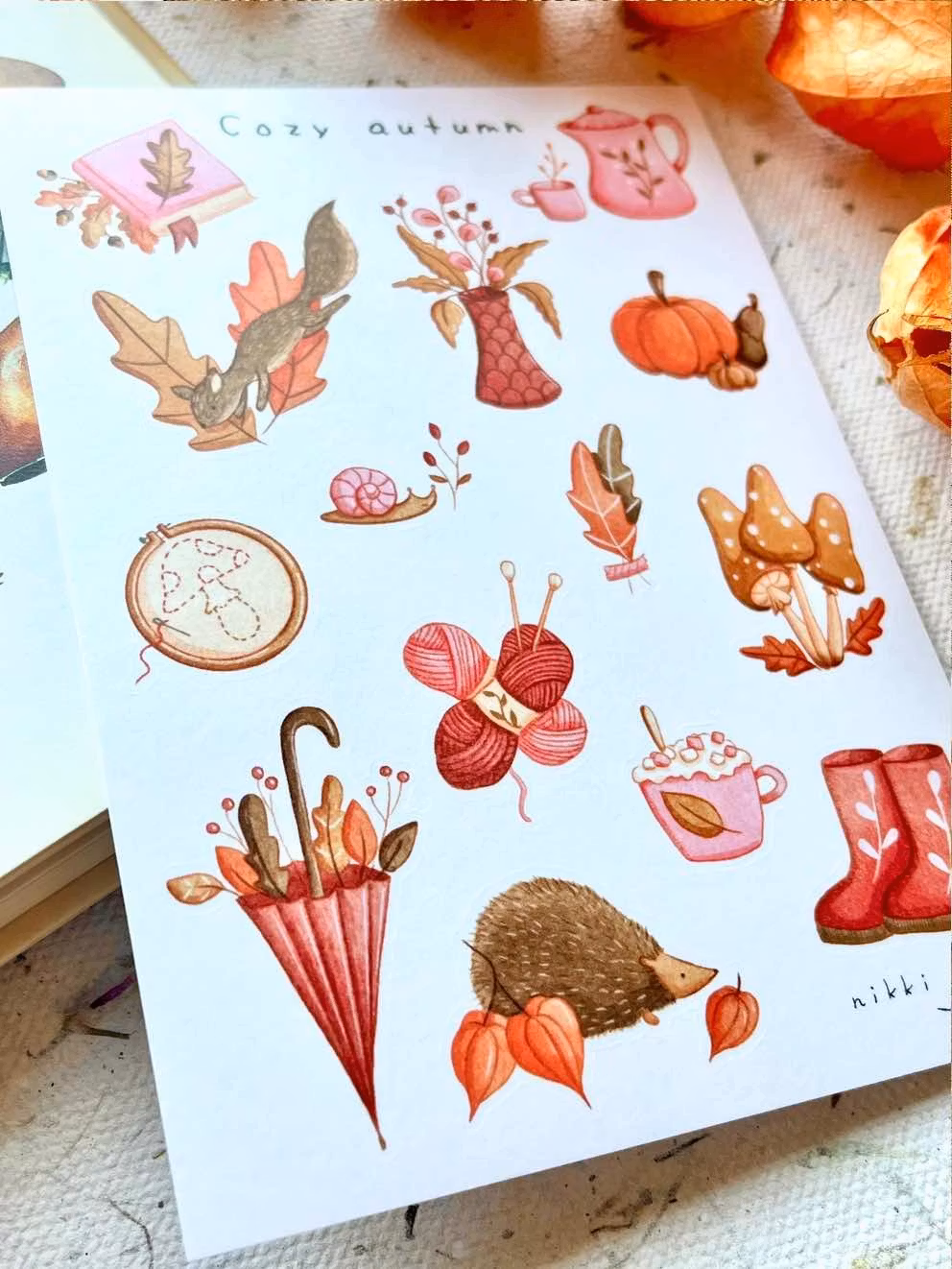 Washi Stickers Nikki Dotti - Cozy Autumn