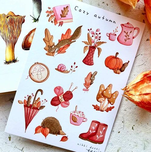 Washi Stickers Nikki Dotti - Cozy Autumn