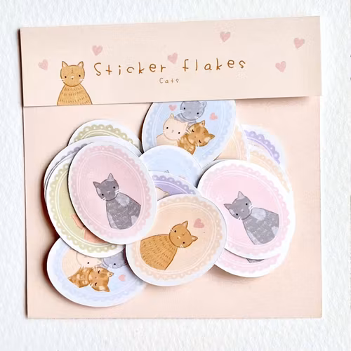 Sticker Flakes Nikki Dotti - Cats